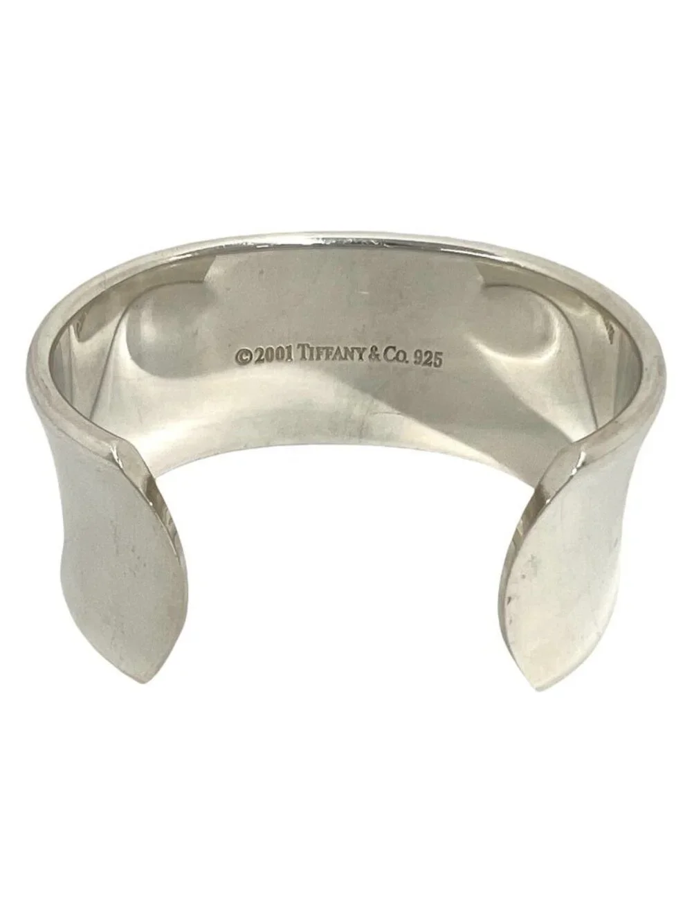 Tiffany & Co Vintage Wide Cuff Bangle 925 Sterling Silver Bracelet
